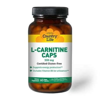 L-карнітин Country Life L-Carnitine 500 мг, 60 капсул