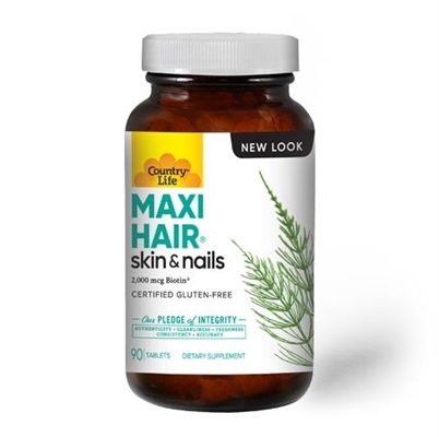 Витамины для волос, кожи и ногтей Country Life Maxi Hair skin & nails, 90 таблеток