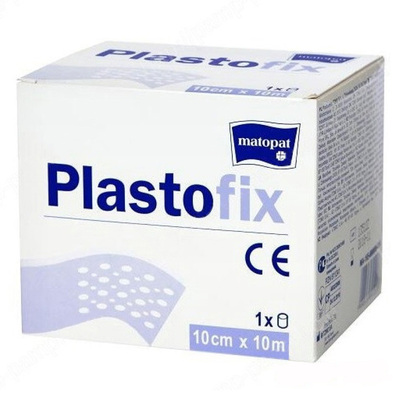 Стрічка самоклеюча Mаtораt Plastofix для фіксації пов'язок, на нетканій основі 10 см x 10 м, 1 штука