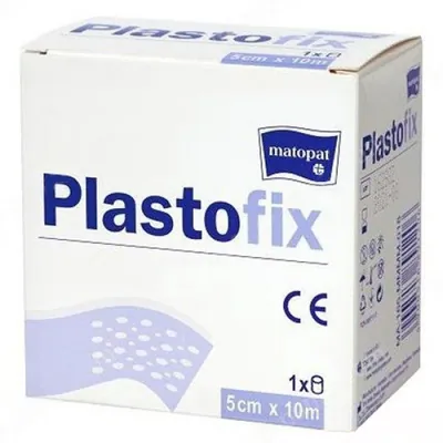 Стрічка самоклеюча Mаtораt Plastofix для фіксації пов'язок, на нетканій основі 5 см x 10 м, 1 штука