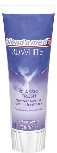 Зубна паста Blend-a-med 3D White Класична свіжість, 75 мл