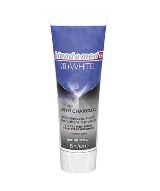 Зубная паста Blend-a-med 3D White с древесным углем, 75 мл