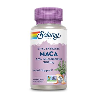 Мака Solaray Maca Vital Extracts 300 мг, 60 капсул