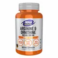 Аргінін та орнітін NOW Sports Arginine & Ornithine 500 мг/250 мг вег. капсули №100
