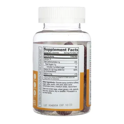 Вітамін D3 Lifeable Vitamin D3 5000 МО зі смаком полуниці, 60 жувальних цукерок