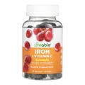 Залізо з вітаміном С Lifeable Iron + Vitamin C зі смаком винограду, 60 жувальних мармеладок
