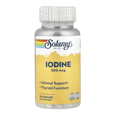 Йод Solaray Iodine 500 мкг, 30 вегетаріанських капсул