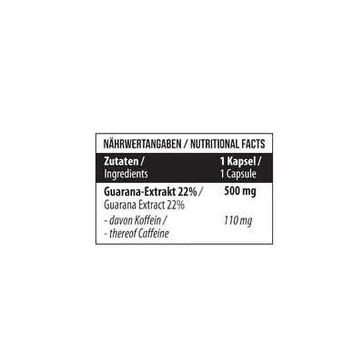 Гуарана 22% MST Nutrition Guarana 22% 500 мг, 120 капсул