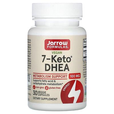 7-Кето ДГЭА Jarrow Formulas 7-Keto DHEA 100 мг, 30 вегетарианских капсул
