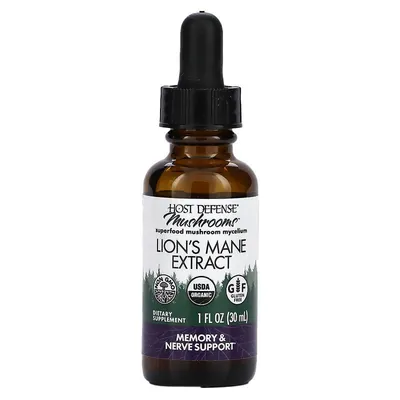 Гриб Їжовик гребінчастий Host Defense Mushrooms Lion's Mane Extract екстракт у краплях, 30 мл