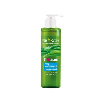 Гель для вмивання гіалуроновий Біокон I love aloe, 200 мл
