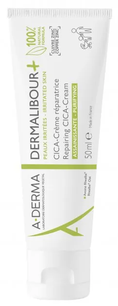 Крем для обличчя та тіла A-Derma Dermalibour+ відновлюючий для подразненої шкіри, 50 мл
