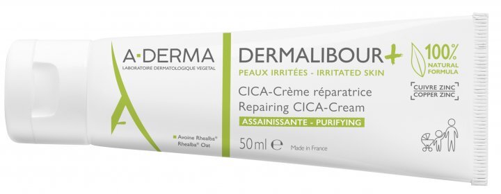 Крем для обличчя та тіла A-Derma Dermalibour+ відновлюючий для подразненої шкіри, 50 мл