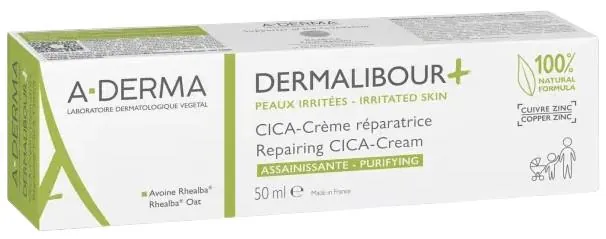 Крем для обличчя та тіла A-Derma Dermalibour+ відновлюючий для подразненої шкіри, 50 мл