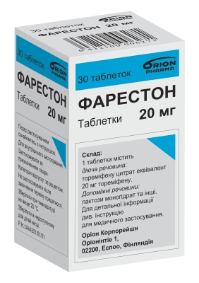 Фарестон таблетки по 20 мг №30 во флак.