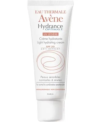Крем для обличчя Avene Hydrance Optimale UV Legere SPF20 легкий зволожуючий для нормальної та комбінованої, чутливої шкіри, 40 мл