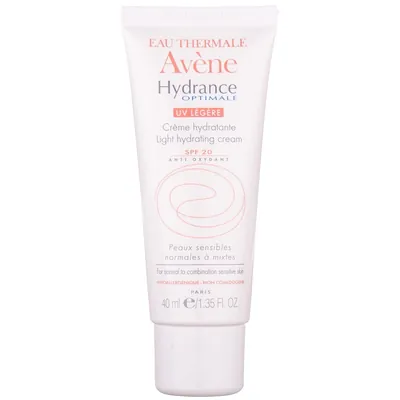 Крем для обличчя Avene Hydrance Optimale UV Legere SPF20 легкий зволожуючий для нормальної та комбінованої, чутливої шкіри, 40 мл