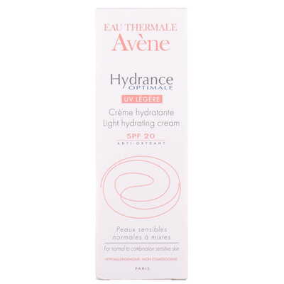 Крем для лица Avene Hydrance Optimale UV Legere SPF20 легкий увлажняющий для нормальной и комбинированной, чувствительной кожи, 40 мл