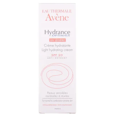 Крем для обличчя Avene Hydrance Optimale UV Legere SPF20 легкий зволожуючий для нормальної та комбінованої, чутливої шкіри, 40 мл