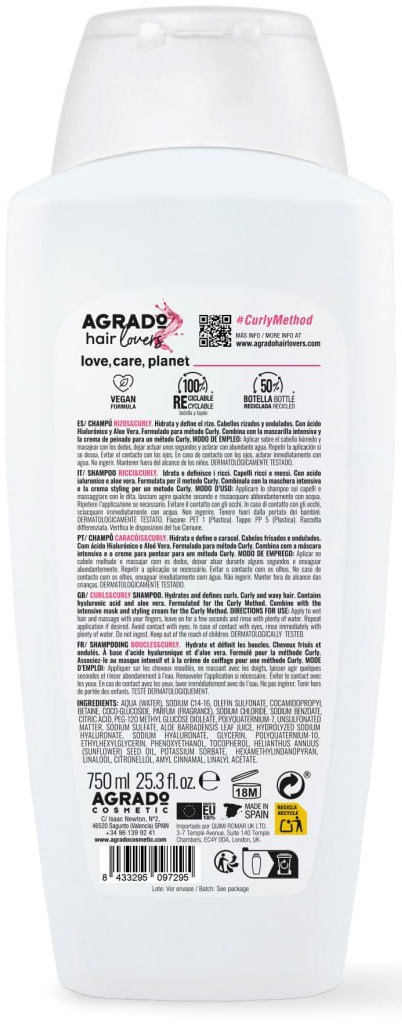 Шампунь Agrado Professional интенсивный блеск, 750 мл