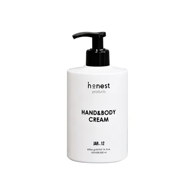 Крем для рук та тіла honest products med JAR №12 vetiver зволожувальний, 500 мл