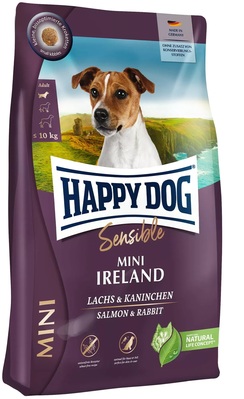 Корм сухой Happy Dog Sensible Mini Ireland для собак малых пород с лососем и кроликом, 300 г