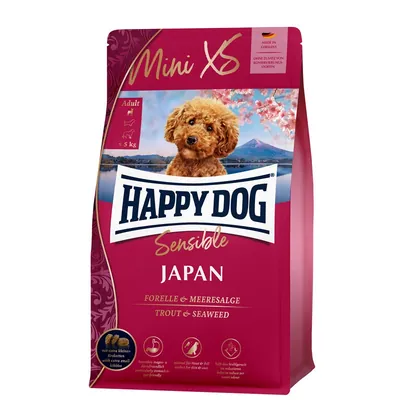 Корм сухий Happy Dog Sensible Mini XS Japan для собак малих порід з фореллю та водоростями, 300 г
