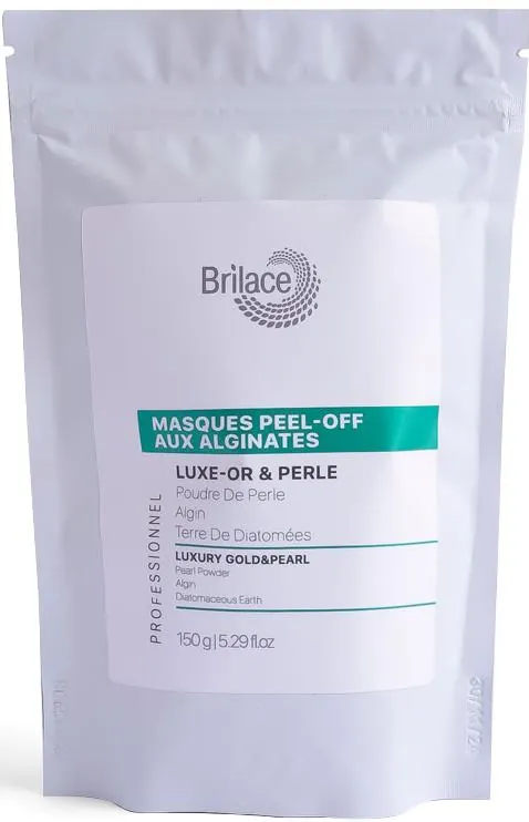 Маска для обличчя Brilace Luxury Gold&Pearl Algin Mask альгінатна з золотом й перлами, 150 г