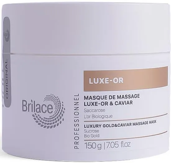 Маска для обличчя Brilace Luxe-Or Luxury Gold&Caviar Massage Mask масажна з золотом та чорною ікрою, 150 г