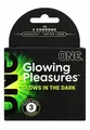 Презервативи ONE Glowing Pleasures світиться у темряві, 3 штуки