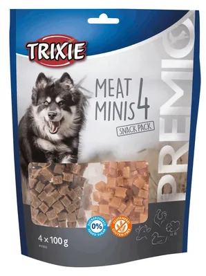 Ласощі для собак Trixie 31852 Premio 4 Meat Minis з куркою, качкою, яловичиною та бараниною, 100 г