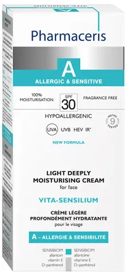 Крем для обличчя Pharmaceris A Vita-Sensilium SPF30 легкий глибоко зволожуючий, 50 мл