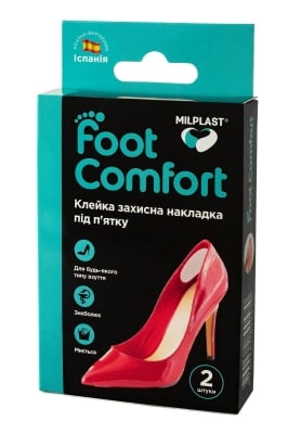 Накладка клейкая Milplast Foot Comfort защитная под пятку, размер универсальный, 2 штуки