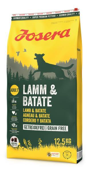 Корм сухий для дорослих собак Josera Lamb & Batate без додавання злаків, 12,5 кг