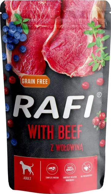 Корм вологий для собак Rafi з яловичиною, 500 г