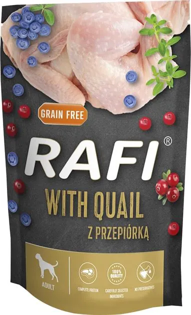Корм вологий для собак Rafi з перепілкою, 500 г