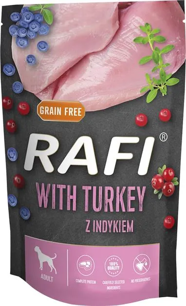 Корм вологий для собак Rafi з індичкою, 500 г