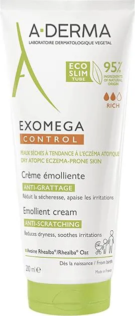 Крем для обличчя і тіла A-Derma Exomega Control пом'якшуючий, 200 мл