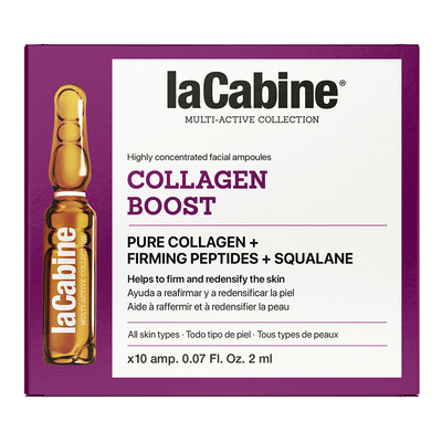 Высококонцентрированные ампулы для лица La Cabine Collagen Boost с коллагеном для упругости кожи, 10 х 2 мл