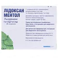 Лідоксан ментол льодяники по 5 мг/1 мг №24 (12х2)