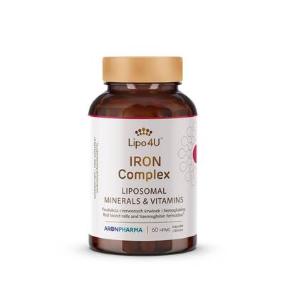 Комплекс железа липосомальный AronPharma IRON Complex Lipo4U в комбинации с витаминами С и В12 капсулы №60