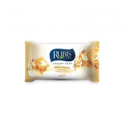 Мыло твердое Rubis Мед и молоко, 100 г