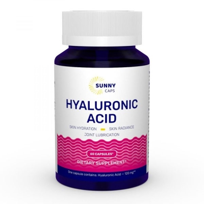 Гиалуроновая кислота Sunny Caps Hyaluronic Acid капсулы по 120 мг №60