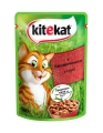 Корм вологий для кішок Kitekat з яловичиною в соусі, 100 г