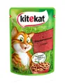 Корм вологий для кішок Kitekat з яловичиною в соусі, 100 г