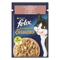 Корм влажный для кошек Purina Felix Sensations Sauces лосось с креветками, 85 г