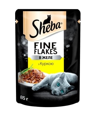 Корм влажный для кошек Sheba 8645 курица в желе, 85 г