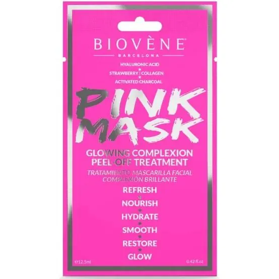 Маска для обличчя Biovene рожева для сяяння шкіри відлущуюча 12,5 мл