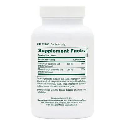 Кальцій та магній Nature's Plus Cal/Mag, 500 мг/250 мг, 90 таблеток