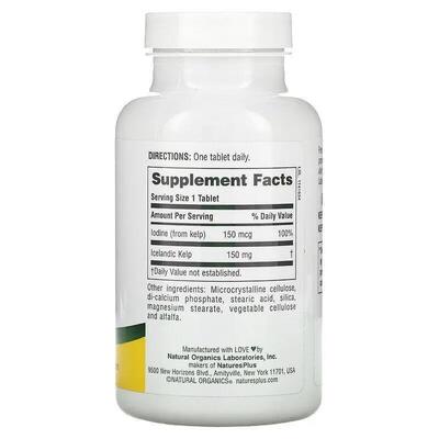 Ламинария Nature's Plus Kelp, 300 таблеток